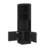 Bar Cabinet Papprika, 8 Wine Cubbies, Black Wengue Finish