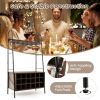 Detachable Wine Rack and 5 Rows of Stemware Holder