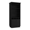70"H Bar Cabinet w/ Wine Rack, Upper doors, Storage Shelves