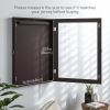 28" x 35" UV-Resistant Sports Jersey Frame Display, Brown