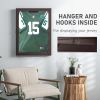 28" x 35" UV-Resistant Sports Jersey Frame Display, Brown