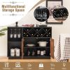 Industrial Sideboard Cabinet w/ Removable Wine & Glass Rack