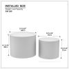 MDF with ash/oak/walnut coffee table/end stand 2 in set, White