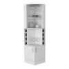 Bar Cabinet Papprika, 8 Wine Cubbies, White Finish