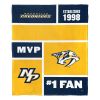 Official NHL Colorblock Silk Touch Blanket - Predators