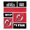 Official NHL Colorblock Silk Touch Blanket - Devils