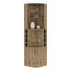 Bar Cabinet Papprika, 8 Wine Cubbies, Dark Brown Finish