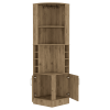 Bar Cabinet Papprika, 8 Wine Cubbies, Dark Brown Finish