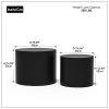 MDF w/ ash/oak/walnut coffee table/end stand set of 2, Black