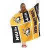 Official NHL Colorblock Silk Touch Blanket - Penguins