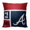OFFICIAL MLB Colorblock Personalized Pillow - Atlanta Braves