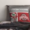 NCAA Number 1 Fan Ohio State Personalized Throw Pillow