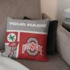 NCAA Number 1 Fan Ohio State Personalized Throw Pillow