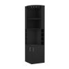 Bar Cabinet Papprika, 8 Wine Cubbies, Black Wengue Finish