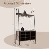 Detachable Wine Rack and 5 Rows of Stemware Holder
