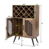 2-Door Farmhouse Kitchen Storage Bar Cabinet