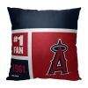 OFFICIAL MLB Colorblock Personalized Pillow - L.A. Angels