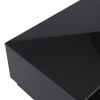 Modern LED Coffee Table, 16 Colors LED, End Stand, Black