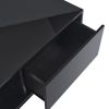 Modern LED Coffee Table, 16 Colors LED, End Stand, Black