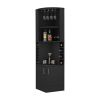 Bar Cabinet Papprika, 8 Wine Cubbies, Black Wengue Finish