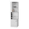 Bar Cabinet Papprika, 8 Wine Cubbies, White Finish