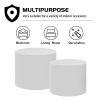 MDF with ash/oak/walnut coffee table/end stand 2 in set, White