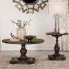 Coffee Round Top Pedestal End Table