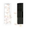 Bar Cabinet Papprika, 8 Wine Cubbies, Black Wengue Finish