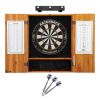 Viper Razorback Dartboard, Oak Cabinet, Raven Steel & Lights