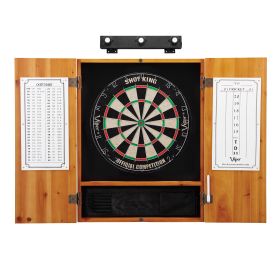 Viper Shot King Dartboard, Oak Cabinet & Buster Lights