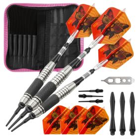 Viper The Freak Soft Tip Knurled,18 G & Deluxe Pink Dart Case