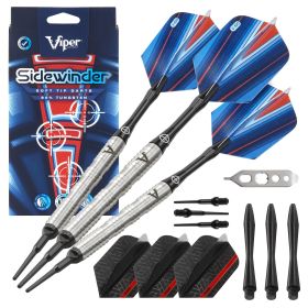 Viper Sidewinder 80% Tungsten Soft Tip Darts Shark Fin Barrel