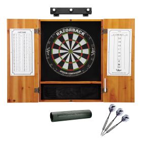 Viper Razorback Board, Oak Cabinet, Lights & Dart Mat