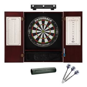 Viper Razorback Board, Mahogany Cabinet, Lights &  Dart Mat