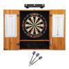 Viper League Sisal Dartboard, Oak Cabinet, Raven Steel & Light