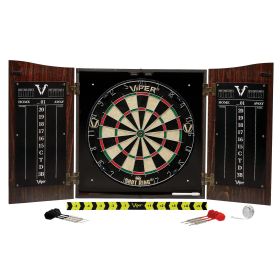 Viper Vault Dartboard Cabinet with Shot King Sisal Dartboard
