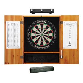 Viper Shot King Dartboard, Oak Cabinet, Buster Lights & Mat