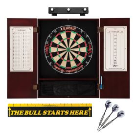 Viper League Sisal Board, Mahogany Cabinet, & Bull Starts Here