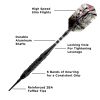 Viper Black Magic Soft Tip Darts 6 Knurled Rings