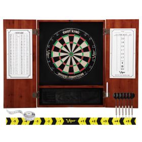 Viper Shot King Sisal Dartboard & Cinnamon Cabinet
