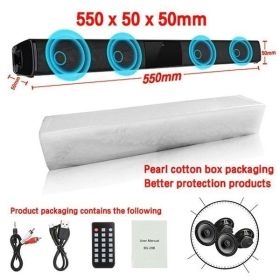 Home Theater Bluetooth Speaker TV Soundbar Boom Box (Color: 550 mm BS28B)