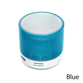 Bluetooth Speaker Mini Wireless Crack LED TF USB Subwoofer (Color: SKY BLUE)