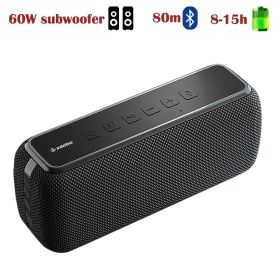 X8 60W Powerful Wireless Bluetooth Speaker TWS Hifi Music (Ships From: China, Color: X8-BLACK)