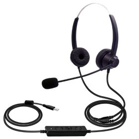 Wired Computer Headset with Microphone (Color: Black, Type: Style B)