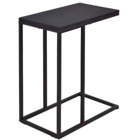 Coffee Tray Sofa Side End Table (Color: Black)