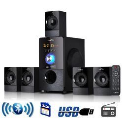 beFree Sound 5.1 Channel Bluetooth Speaker System, Black (SKU: BFS440)