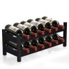 Kitchen Natural Bamboo Wine Rack Display Storage Shelf