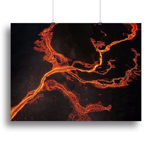 Lava River Abstract Canvas Print Or Poster
