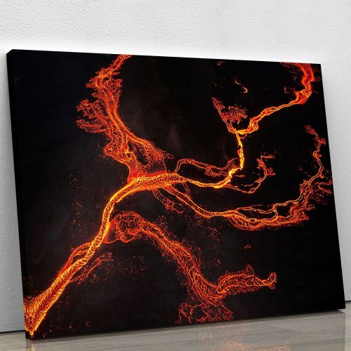 Lava River Abstract Canvas Print Or Poster