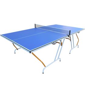 9ft Mid-Size Foldable & Portable Ping Pong Table w/ accessories (Color: as Pic)